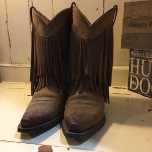 Ariat Gold Rush Fringe Cowgirl Boots - Size 8.5